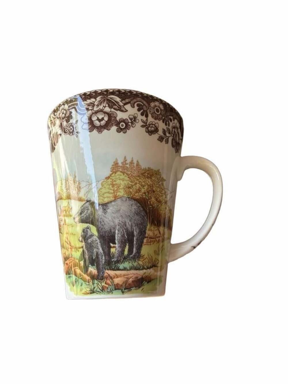 Spode Woodland Black Bear 16 oz Beverage Mug